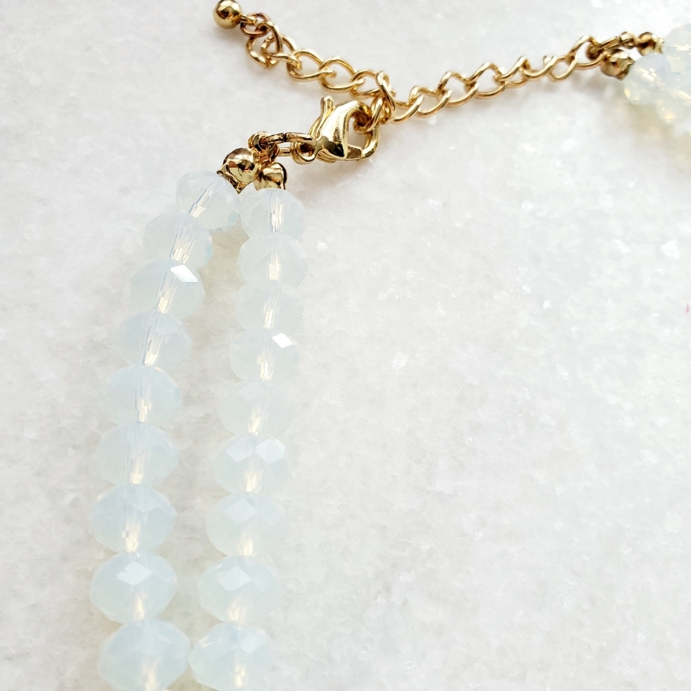 Moonstone double layer necklace - Picture 6 of 6